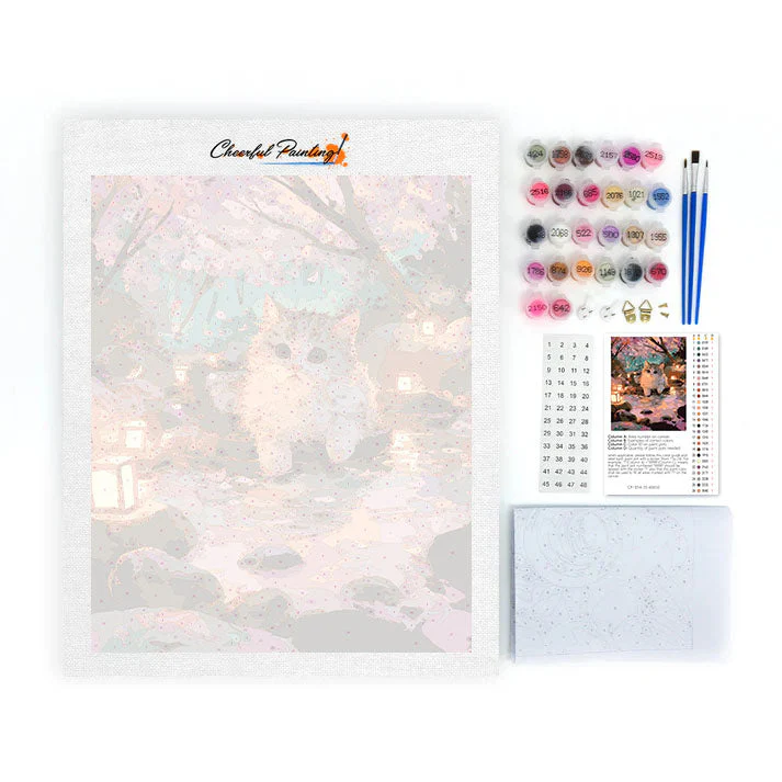 Hot Spring Cat - Paint by Numbers - Image 4