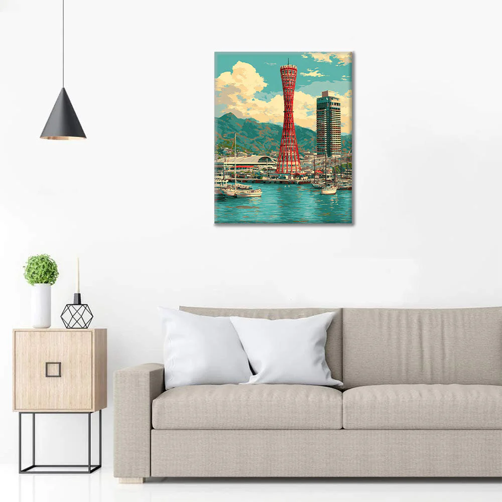 Kobe Port Tower - Paint by Numbers - Image 3