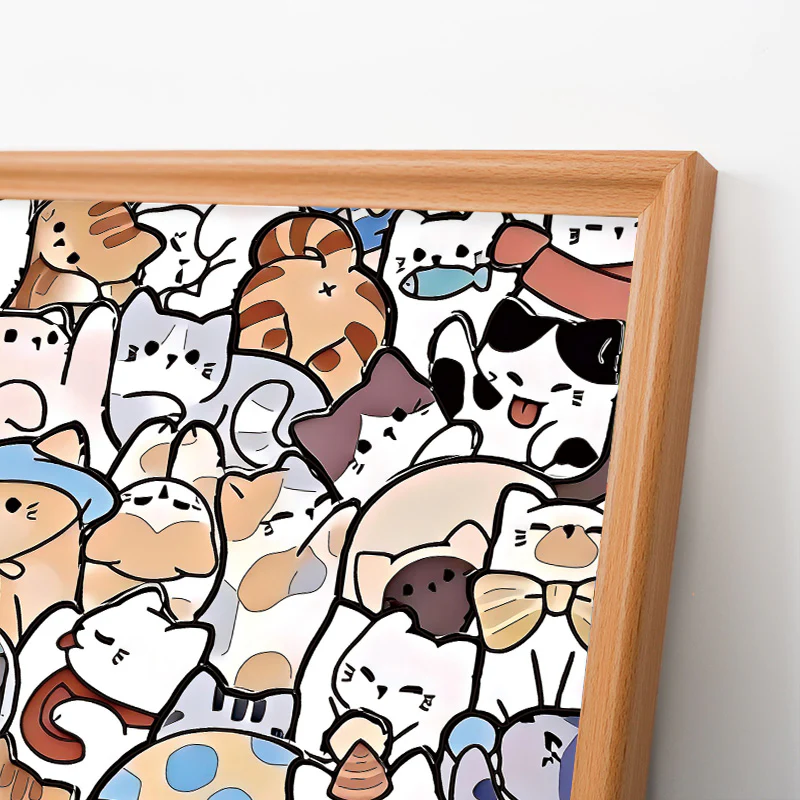 Lazy Cats - Wooden Coloring Puzzle - Image 4