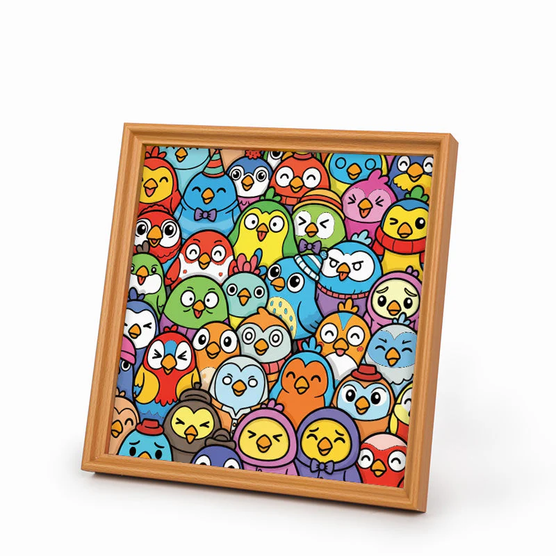 Little Birds - Wooden Coloring Puzzle - Image 2