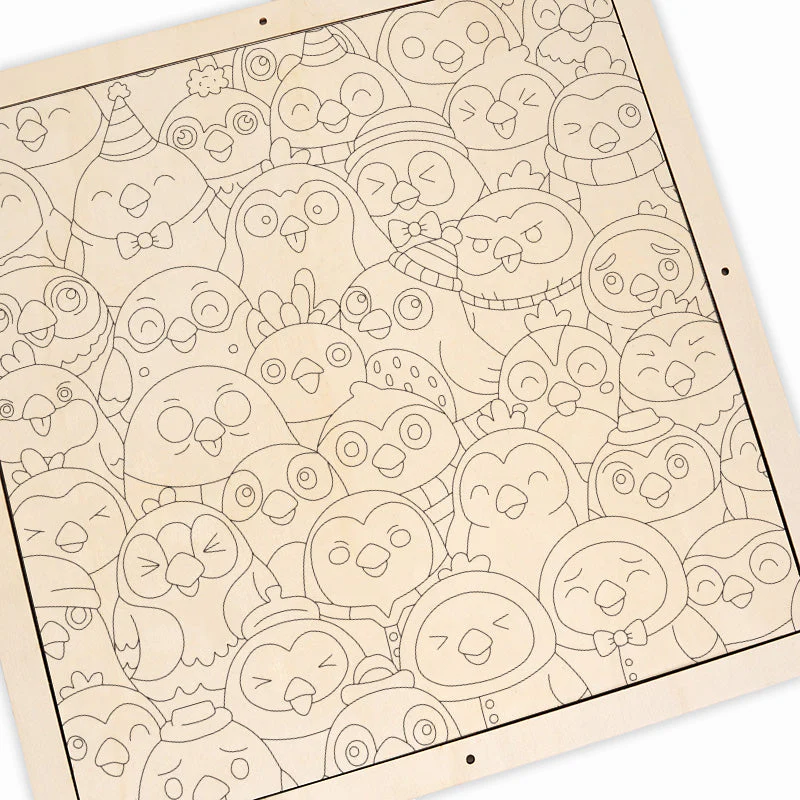 Little Birds - Wooden Coloring Puzzle - Image 5