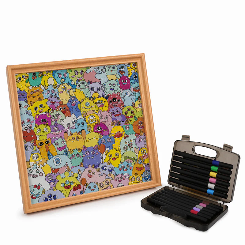 Little Monster - Wooden Coloring Puzzle - Image 3