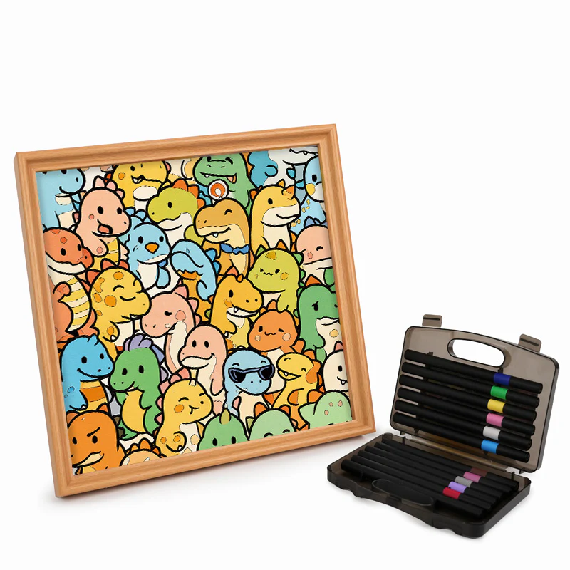 Little Dragon - Wooden Coloring Puzzle - Image 3
