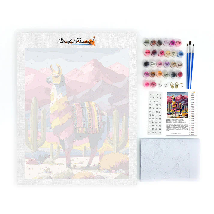 Llama Wearing - Paint by Numbers - Image 4