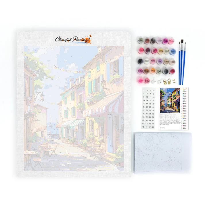 Mediterranean Town - Paint by Numbers - Image 4