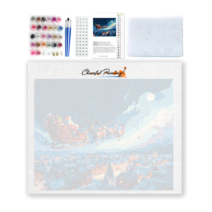Midnight Sleigh Ride - Paint by Numbers - Image 4
