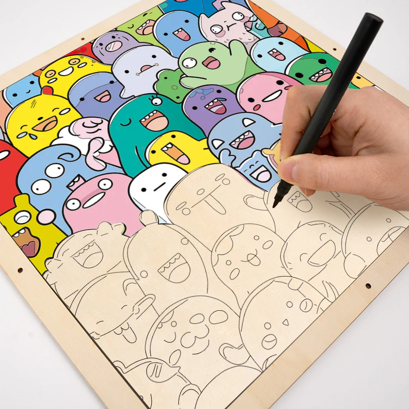 Mischief Monsters - Wooden Coloring Puzzle - Image 6