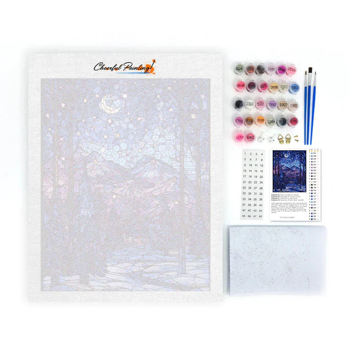Mosaic Starry Night - Paint by Numbers - Image 4