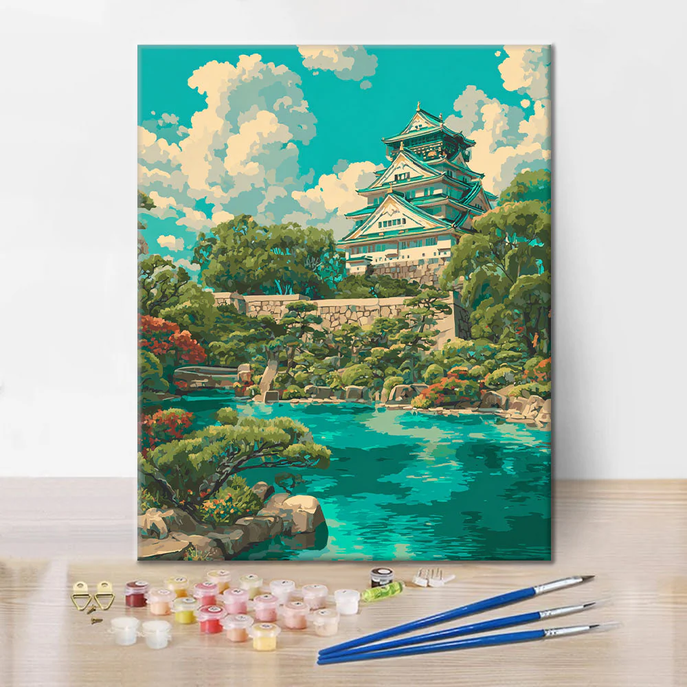 Osaka Castle - Paint by Numbers - Image 2