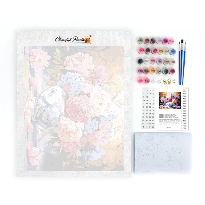Peony Vase - Paint by Numbers - Image 4