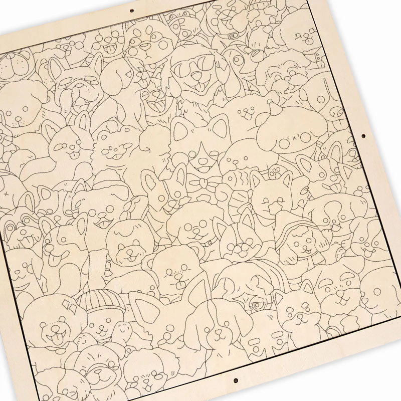 Pet Party - Wooden Coloring Puzzle - Image 5