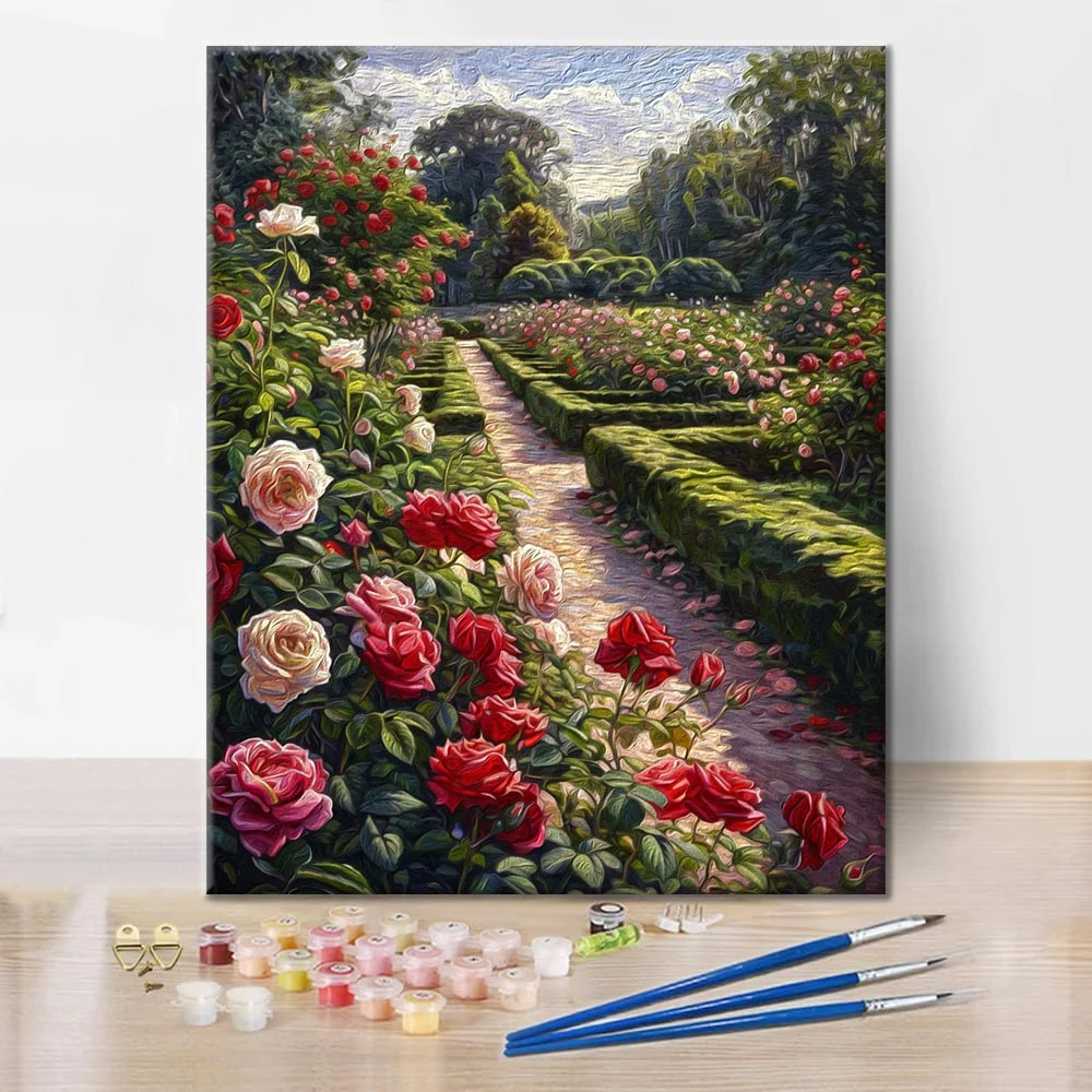 Rose Garden - Paint by Numbers - Image 2