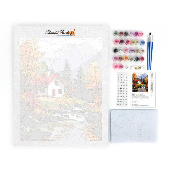 Rural Tranquility with Autumn Hues - Paint by Numbers - Image 4