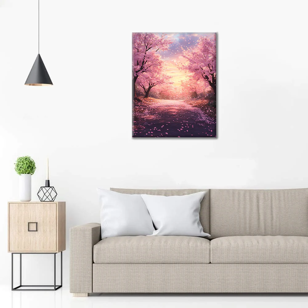 Sakura Walkway - Paint by Numbers - Image 3