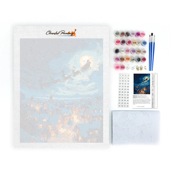 Santa Claus giving gifts - Paint by Numbers - Image 4