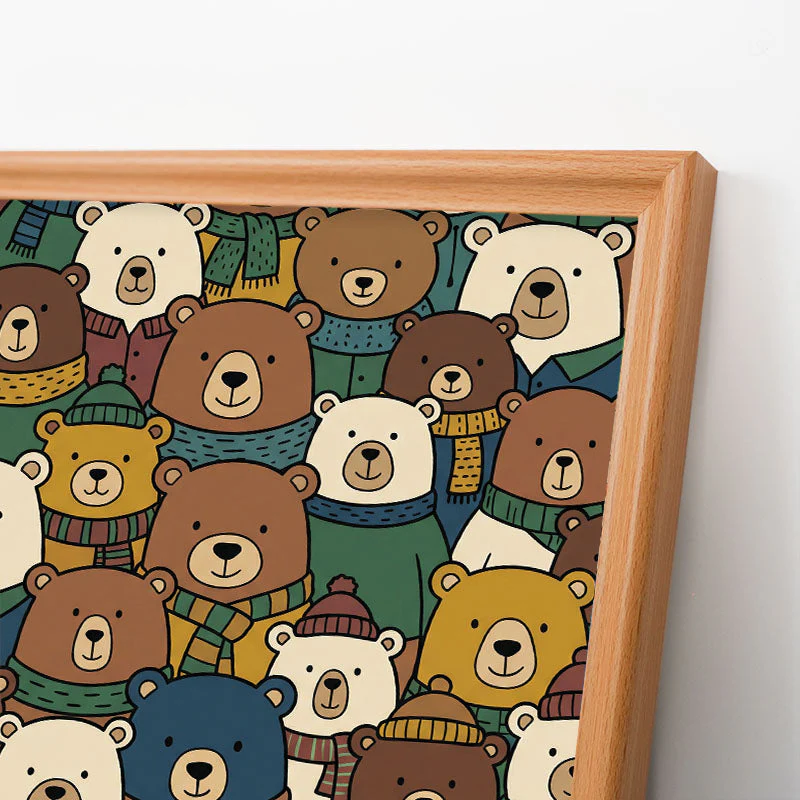 Scarf Bears - Wooden Coloring Puzzle - Image 4