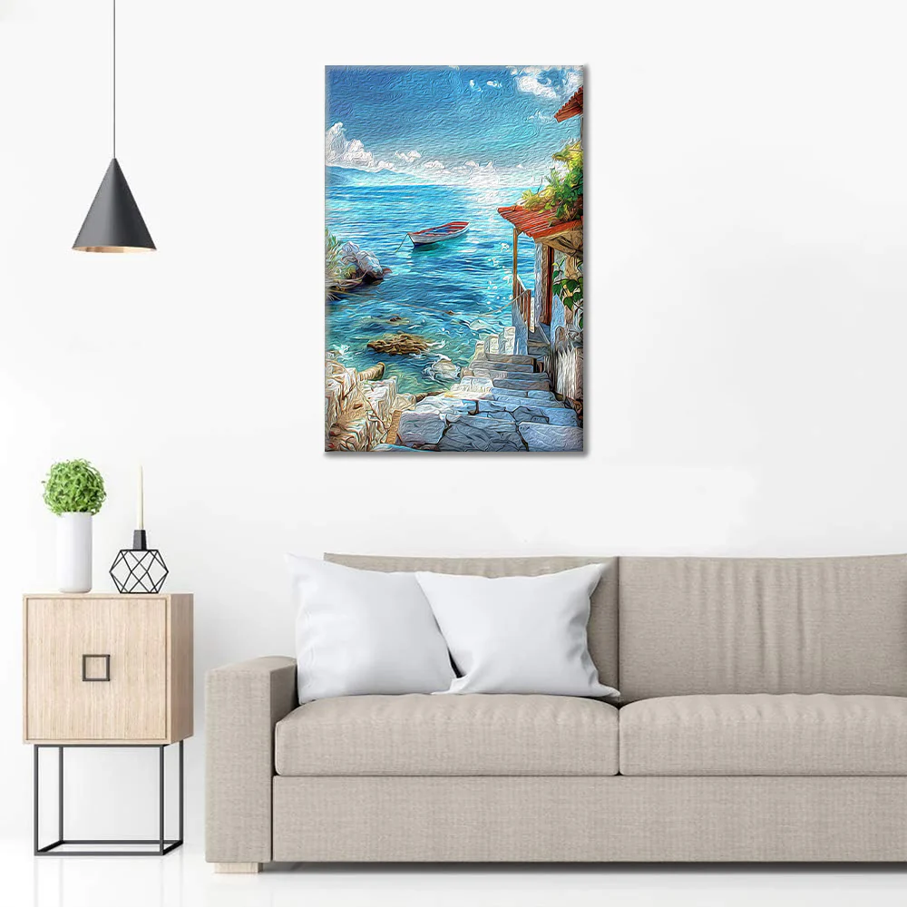 Seaside Hut - Paint by Numbers - Image 3