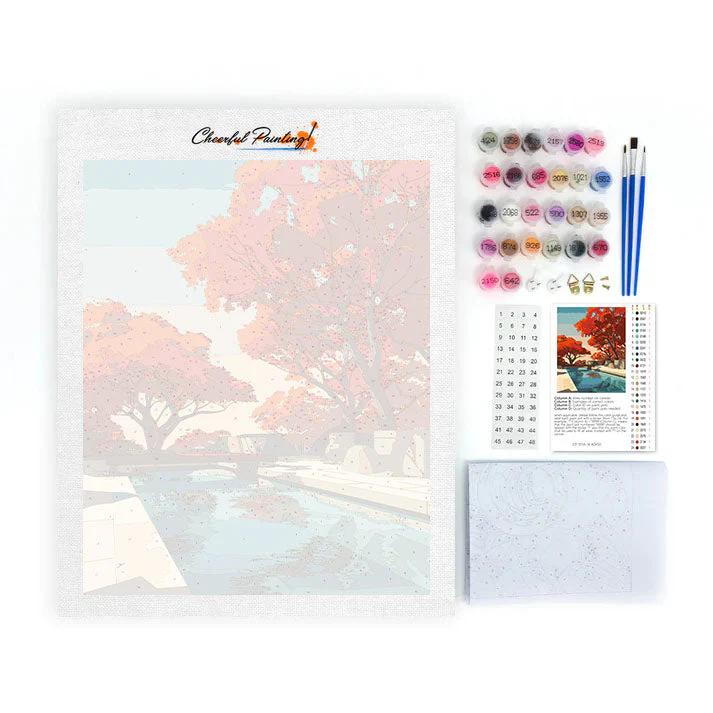 Serene Autumn Reflections - Paint by Numbers - Image 4