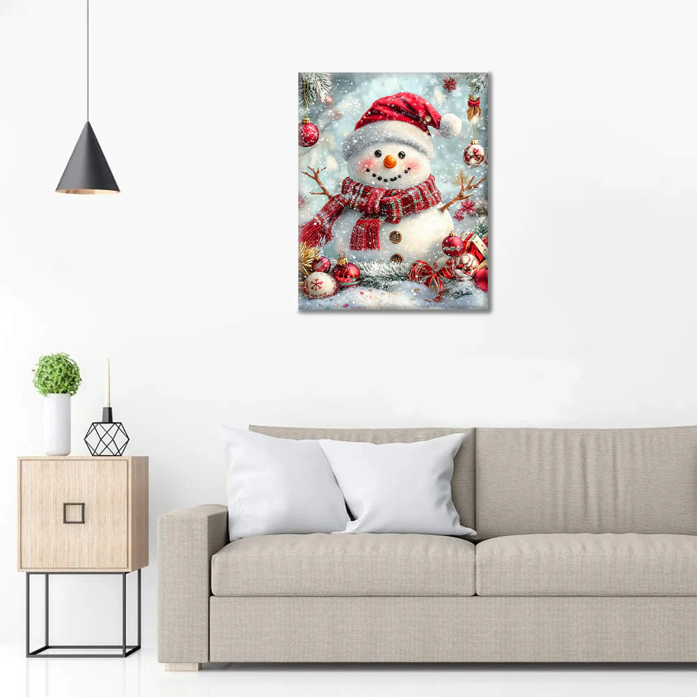 Snowy Christmas Figure - Paint by Numbers - Image 3