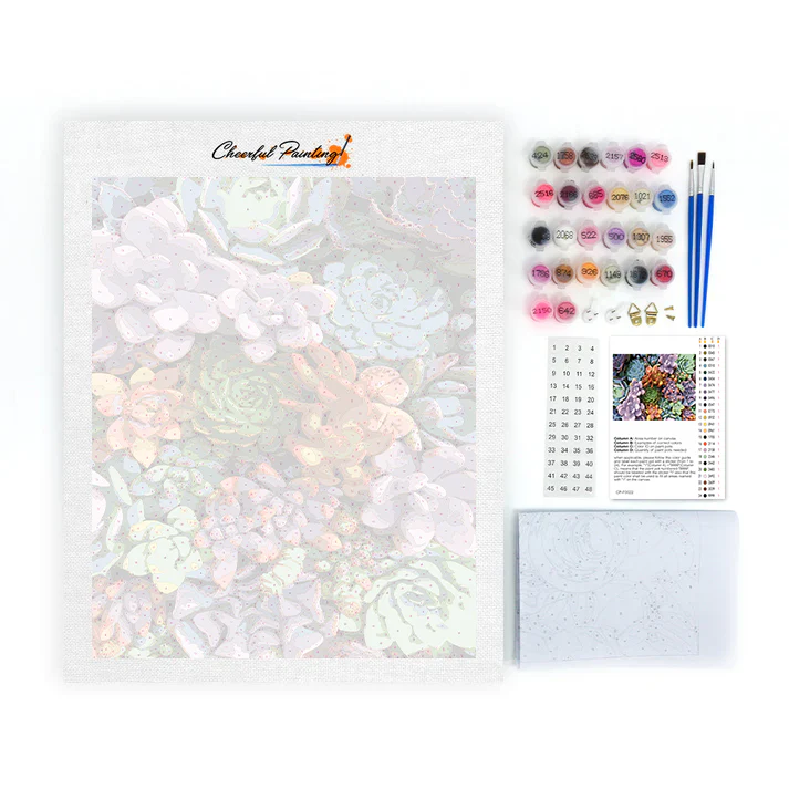 Succulents - Paint by Numbers - Image 4