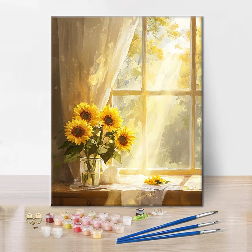 Sunflowers - Paint by Numbers - Image 2