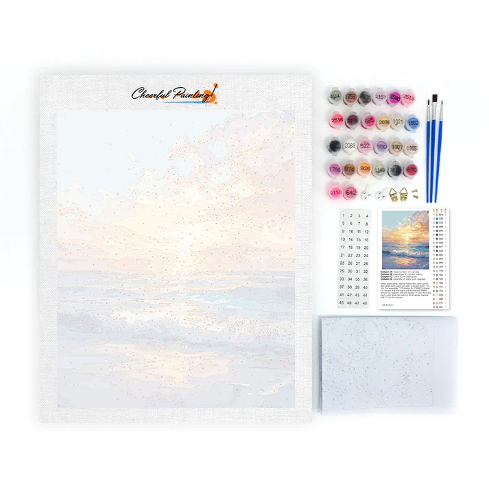 Sunrise Over the Sea - Paint by Numbers - Image 4