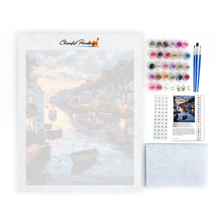 Sunset Town - Paint by Numbers - Image 4