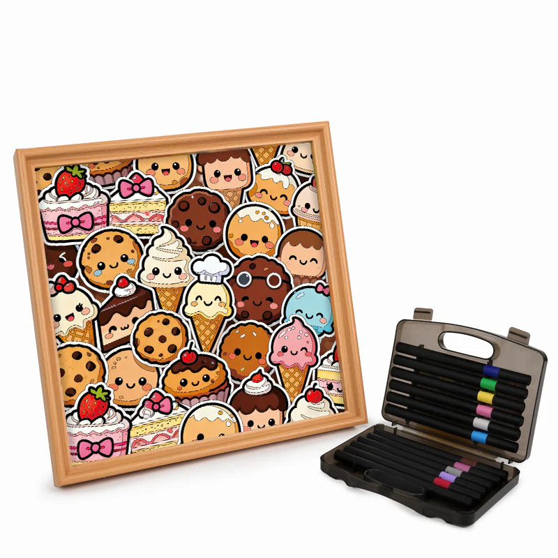 Sweet Treats - Wooden Coloring Puzzle - Image 3