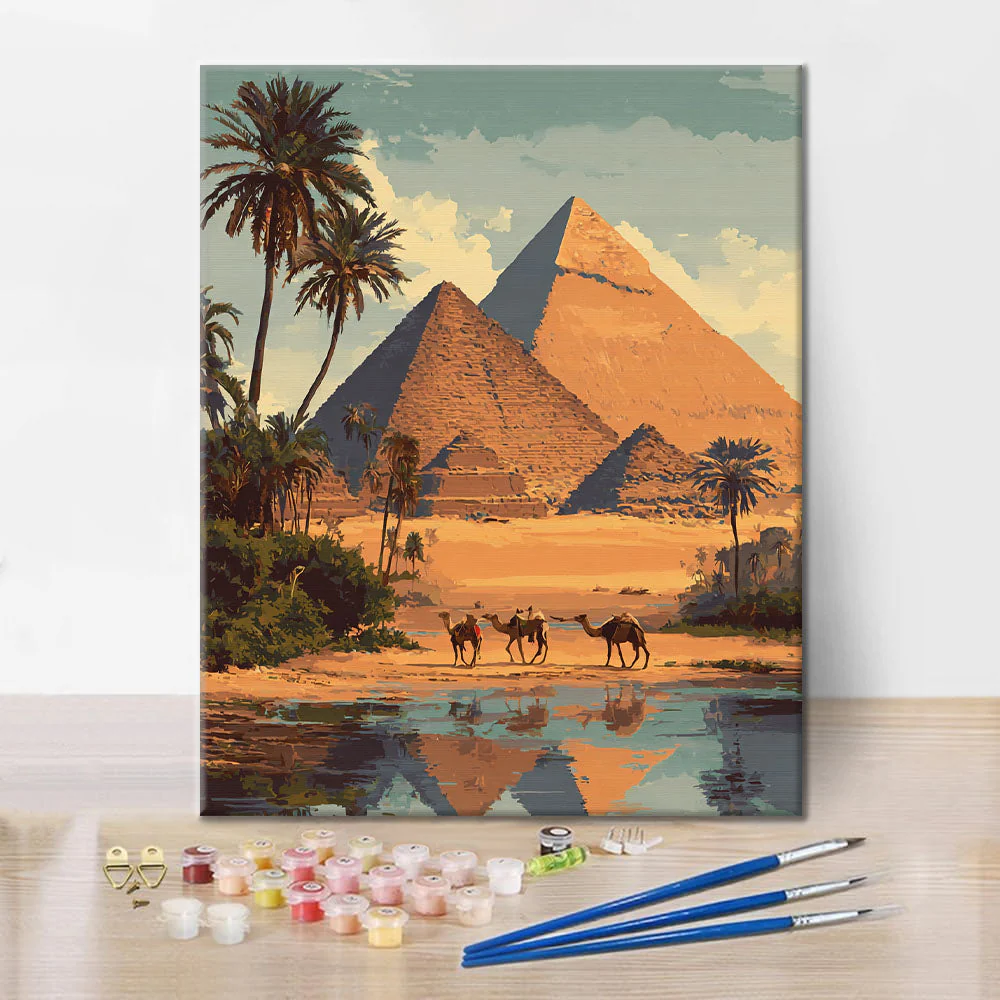 The Pyramids of Giza - Paint by Numbers - Image 2