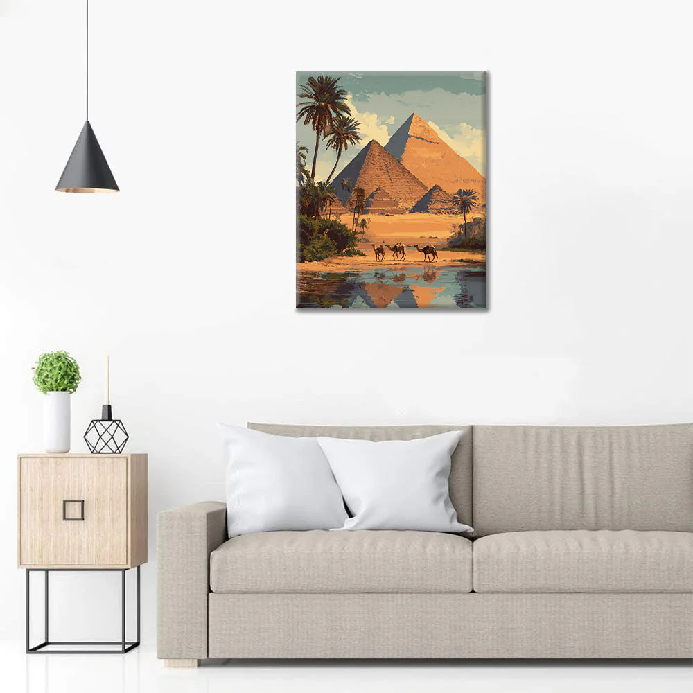 The Pyramids of Giza - Paint by Numbers - Image 3