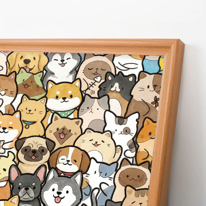 Tiny Puppy World - Wooden Coloring Puzzle - Image 4