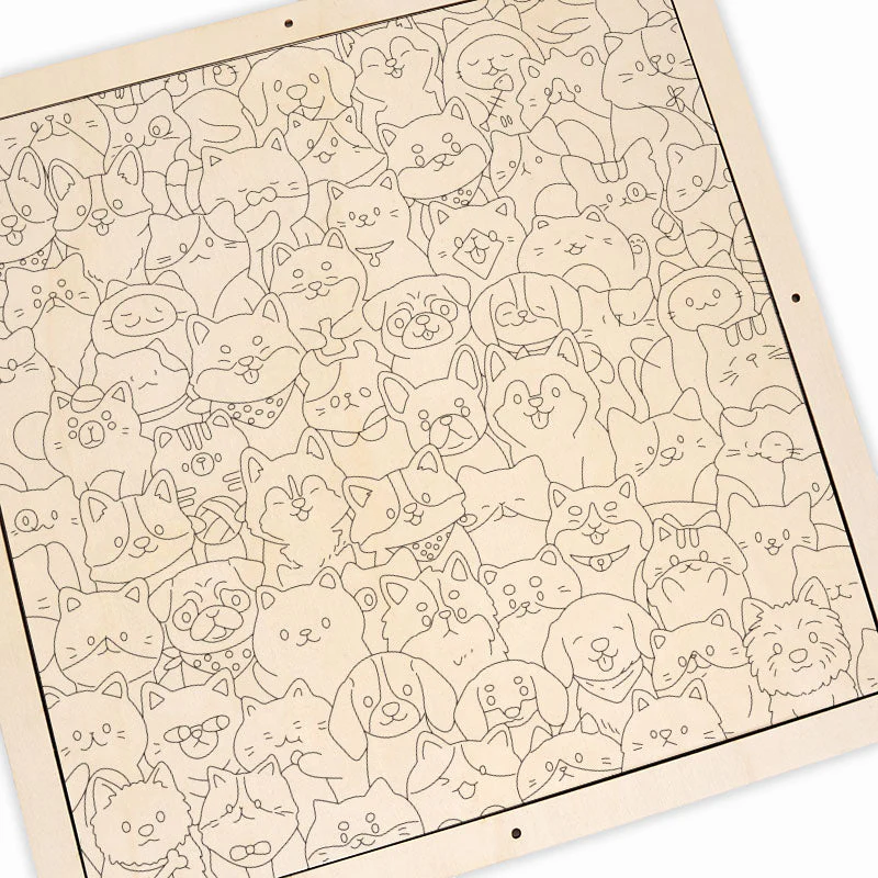 Tiny Puppy World - Wooden Coloring Puzzle - Image 5