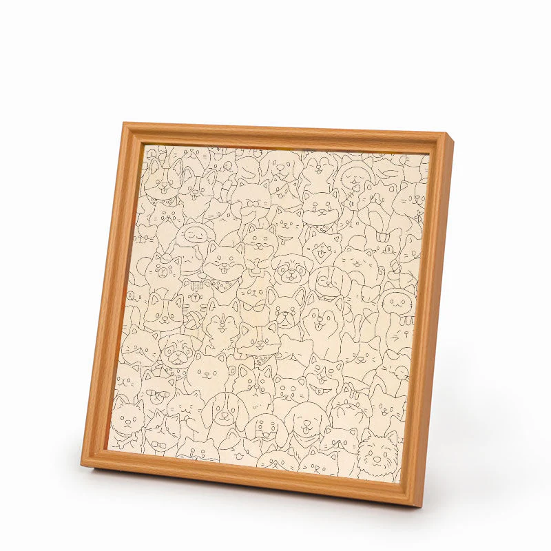 Tiny Puppy World - Wooden Coloring Puzzle - Image 8