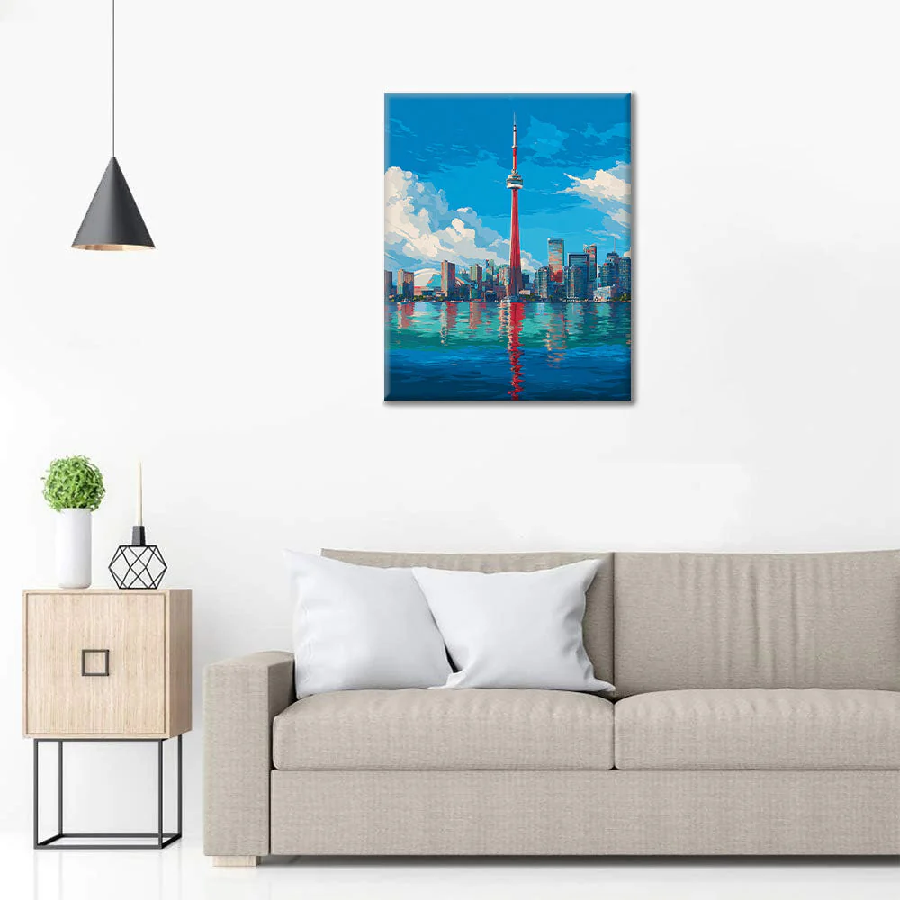 Toronto Skyline - Paint by Numbers - Image 3