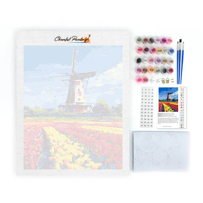 Tulip Windmill - Paint by Numbers - Image 4