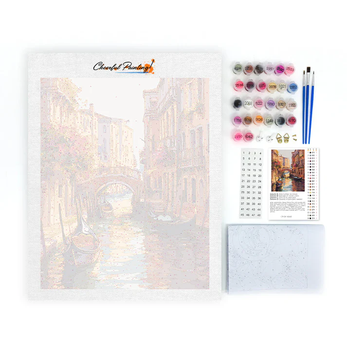 Venetian canals - Paint by Numbers - Image 4