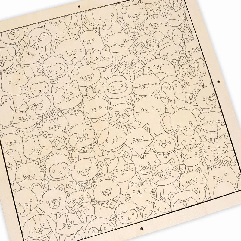 Whimsical Animals - Wooden Coloring Puzzle - Image 5