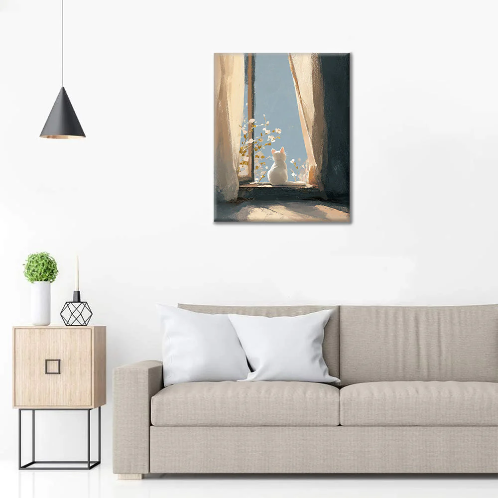 Windowsill Kitten - Paint by Numbers - Image 3
